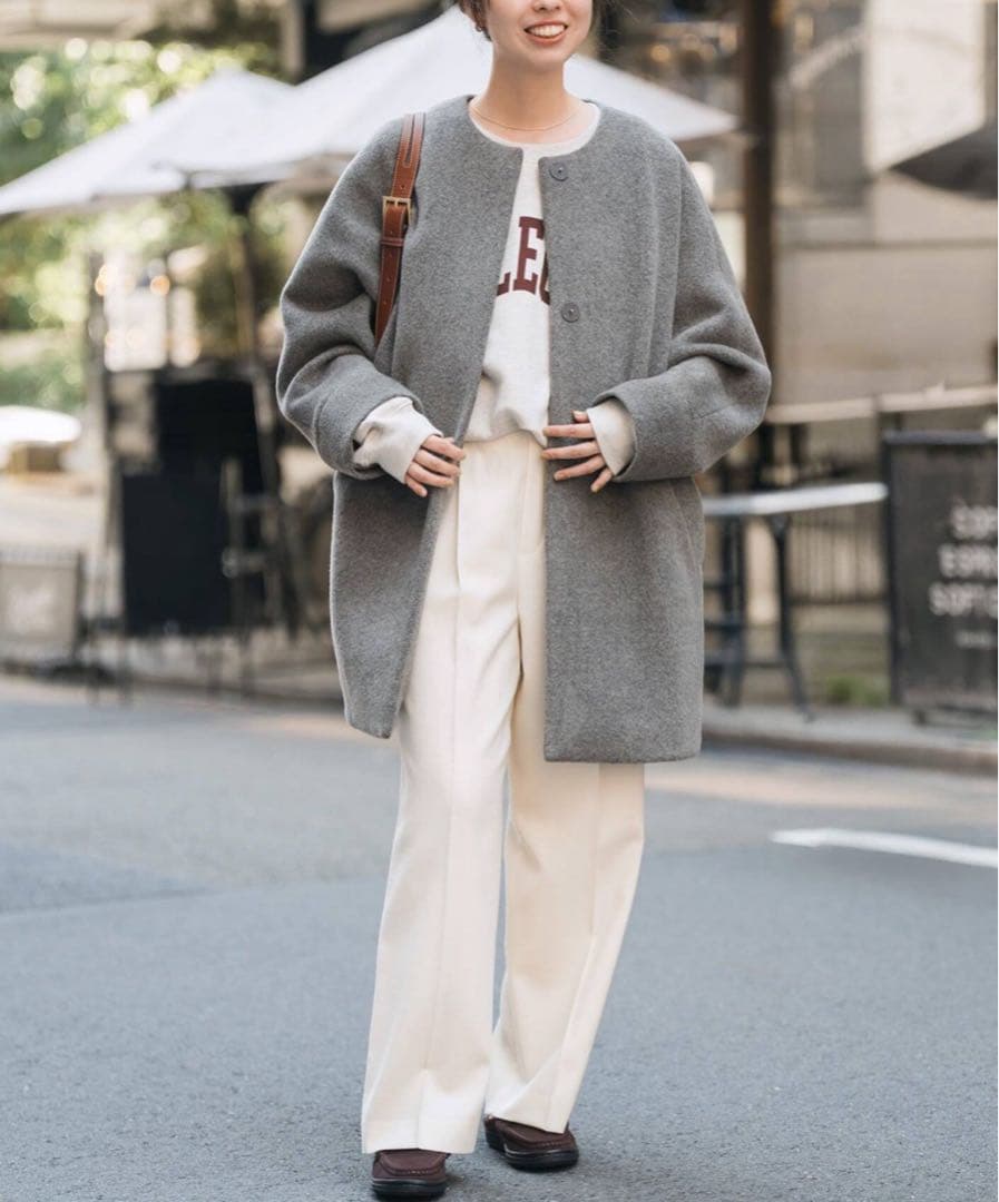 kiki * ☆TICCA / ティッカ ノーカラーテントコート