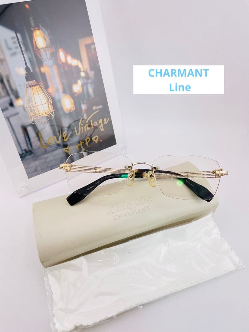 CHARMANT Line 日本製 ツーポイントメガネ 　チタン 最軽重 46