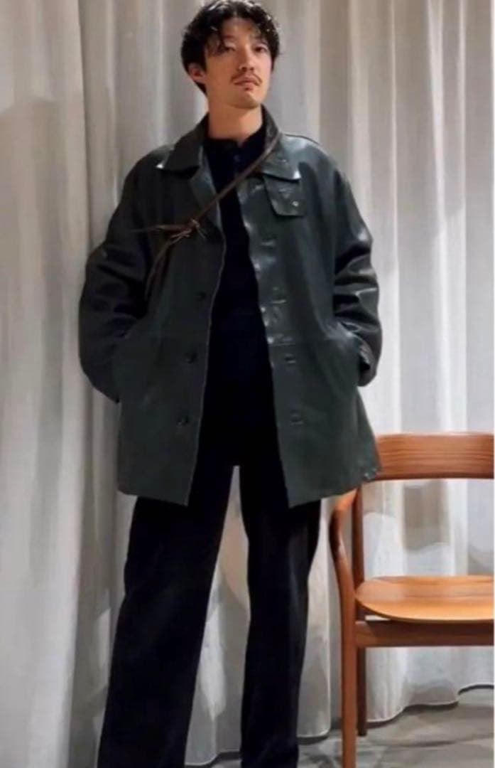 22aw YOKE ヨーク レザーカーコート ジャケット Deep green2 - メルカリ