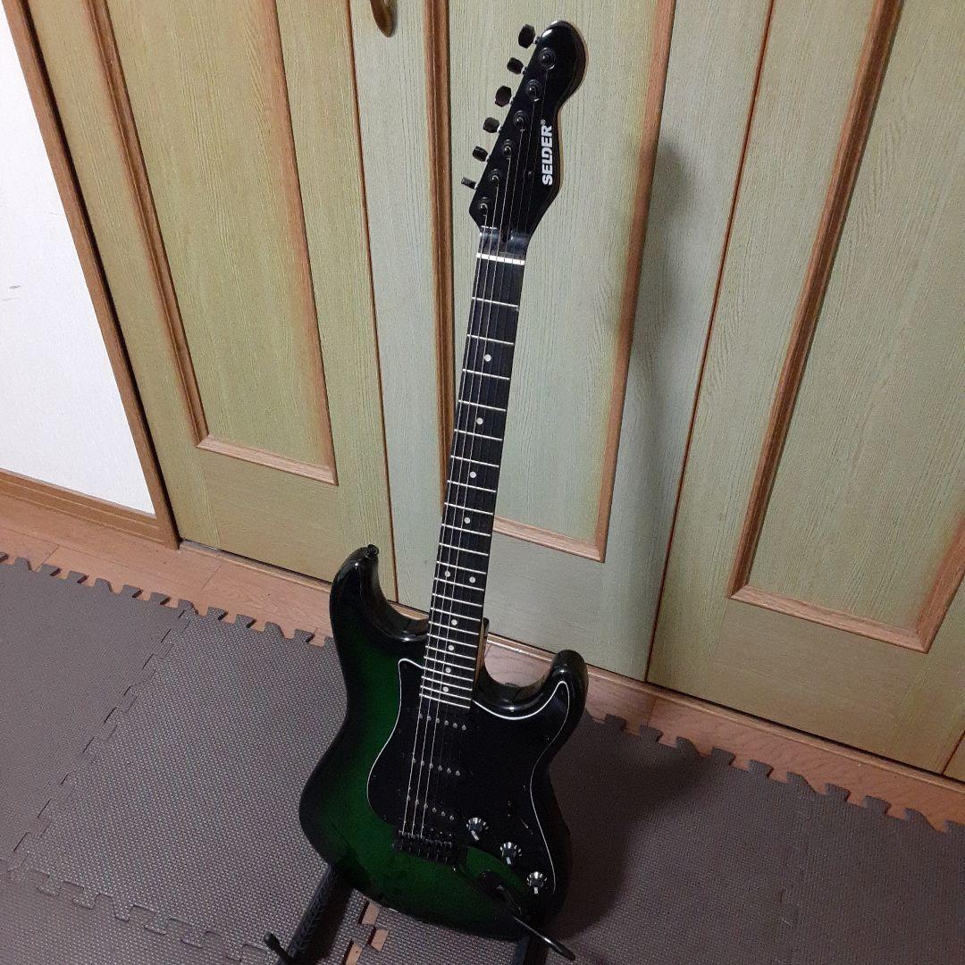 美品　SELDER グラデーショングリーン エレキギター