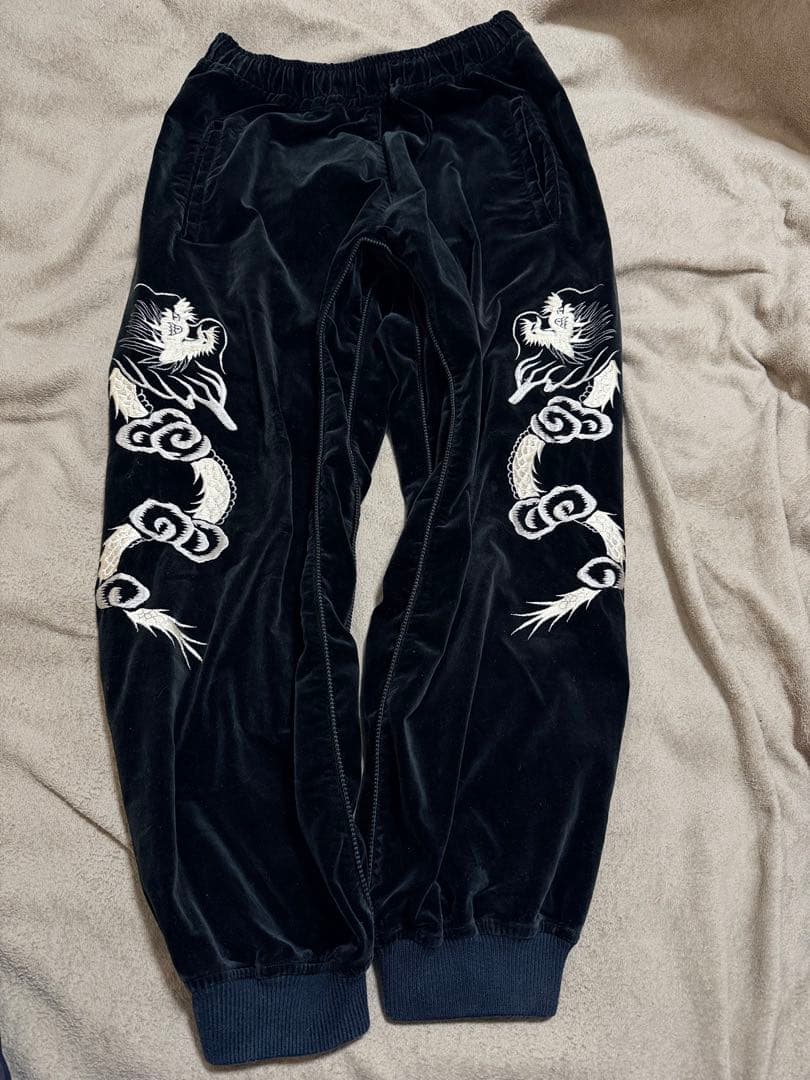 日本製 Gold 東洋 別珍 龍 スウェットパンツ unisex vintage