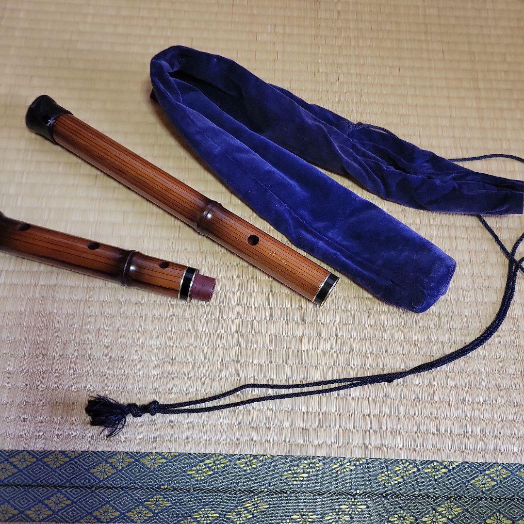 竹製 尺八 本体 4穴 専用ケース付き - メルカリ