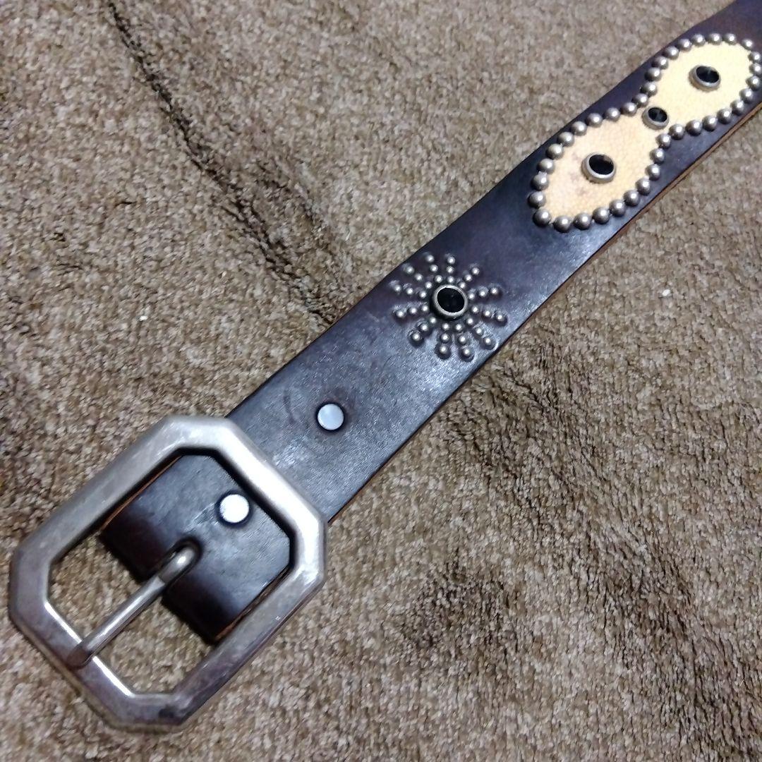 36inch Overlay Peanut スティングレイ スタッズベルト 茶芯 HTC(Hollywood Trading Company)/エイチティーシー(ハリウッド