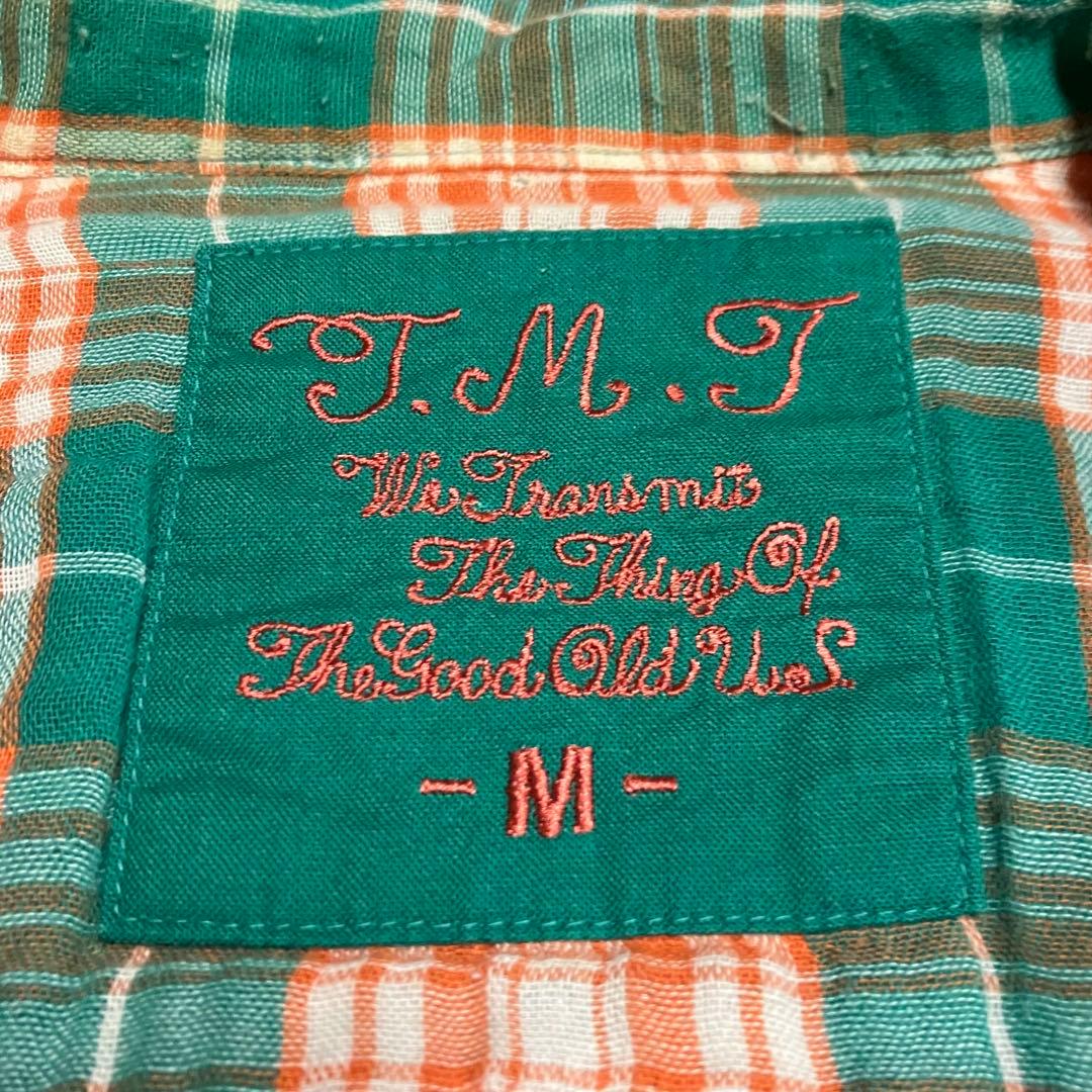 《状態良初期当時物人気早い者勝ち》ティーエムティーtmtチェックウエスタンシャツ