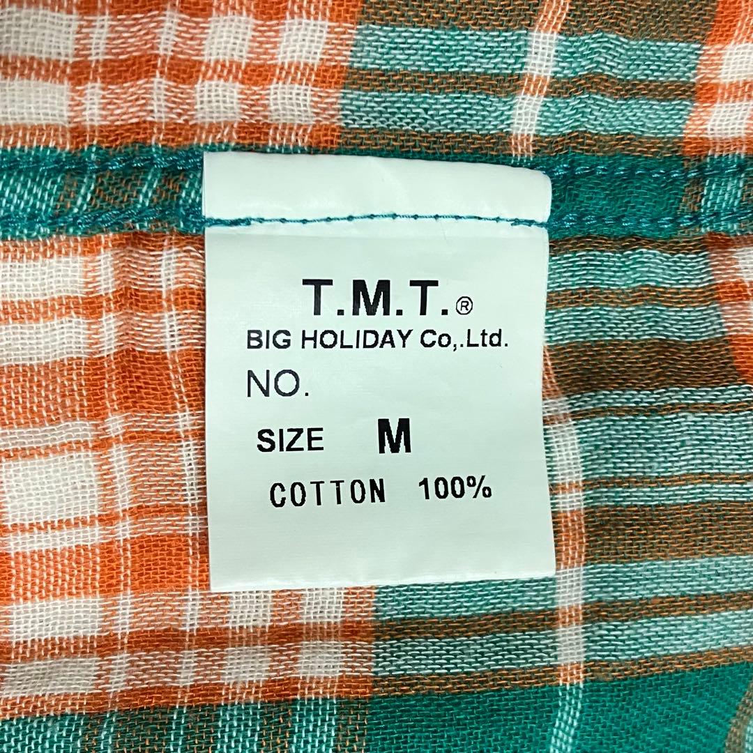 《状態良初期当時物人気早い者勝ち》ティーエムティーtmtチェックウエスタンシャツ