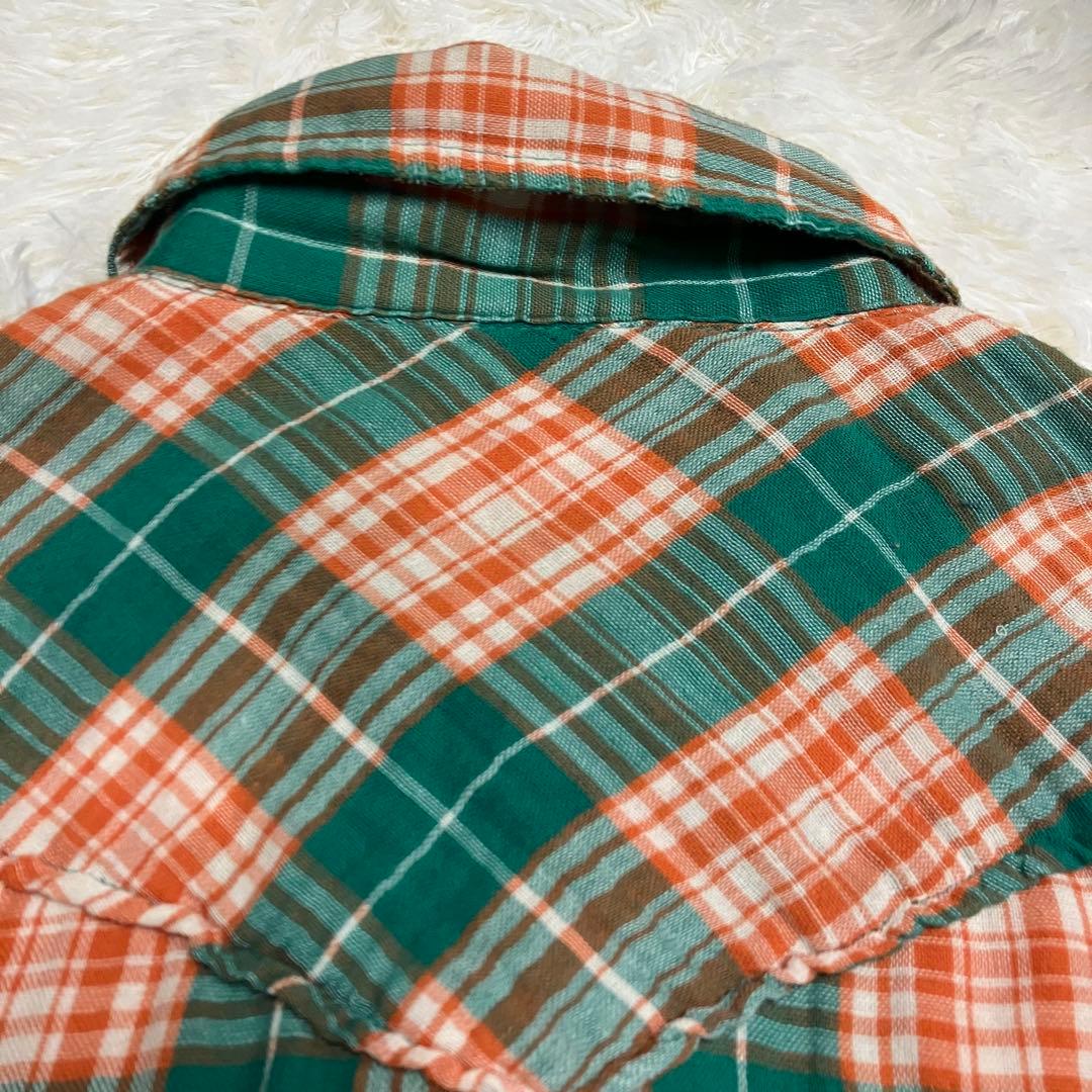 《状態良初期当時物人気早い者勝ち》ティーエムティーtmtチェックウエスタンシャツ