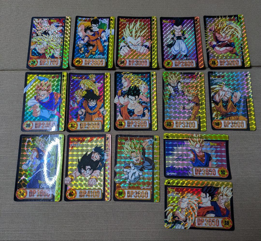 キラドラゴンボールZカードセット 15枚 1994.1995年物 No.129 1995年 ドラゴンボールZ カードダス 本弾3＋4 復刻版 希少