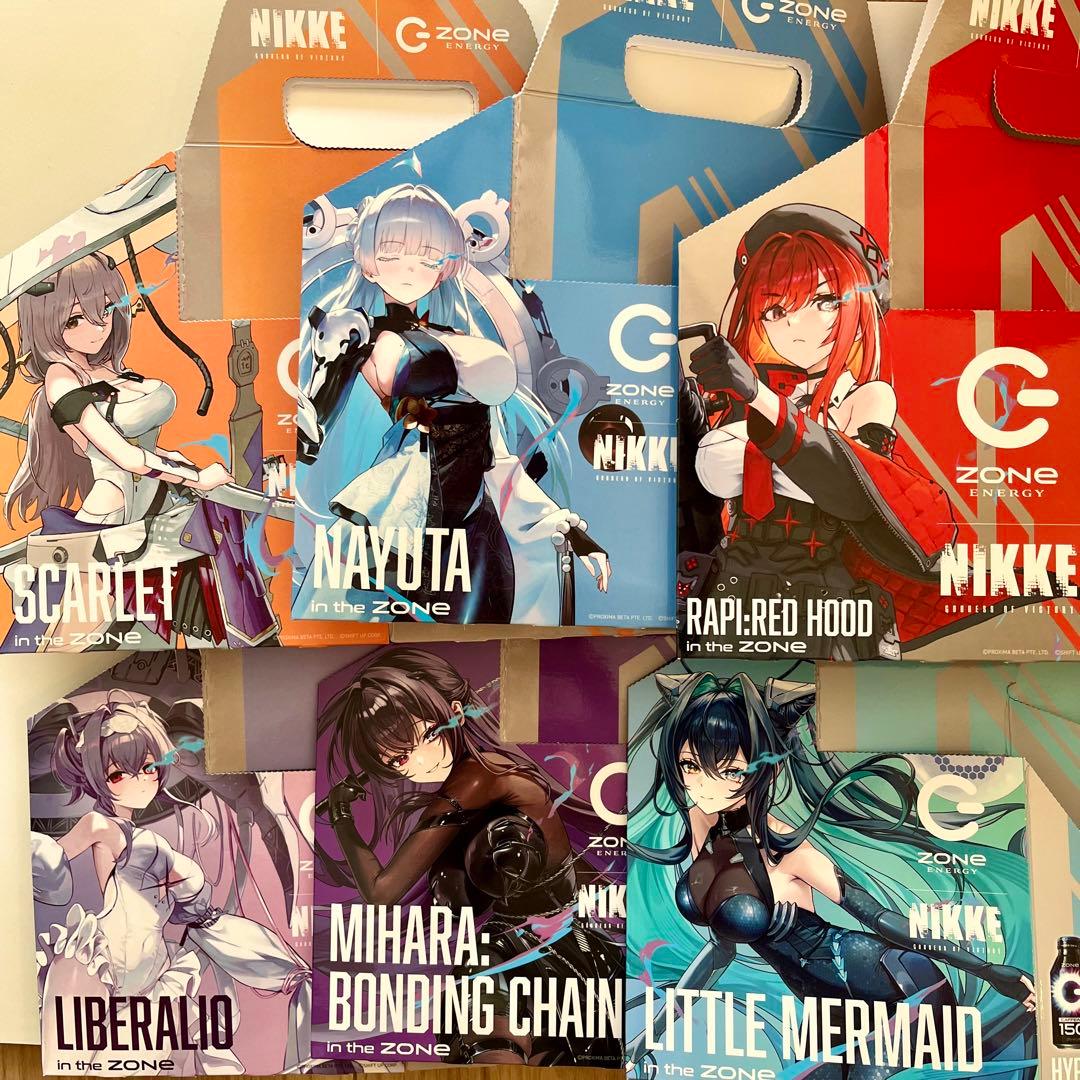 勝利の女神 NIKKE Zone 限定コラボ ドリンク箱 6種類セット - メルカリ