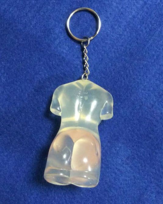 77 極美品 未使用 レア 90s 妊婦 胎児 スケルトン クリア キーホルダー