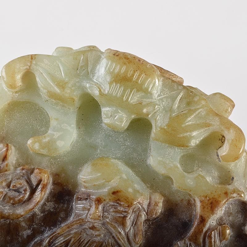 中国 玉石彫刻 人物刻 如意 D R7205 - メルカリ