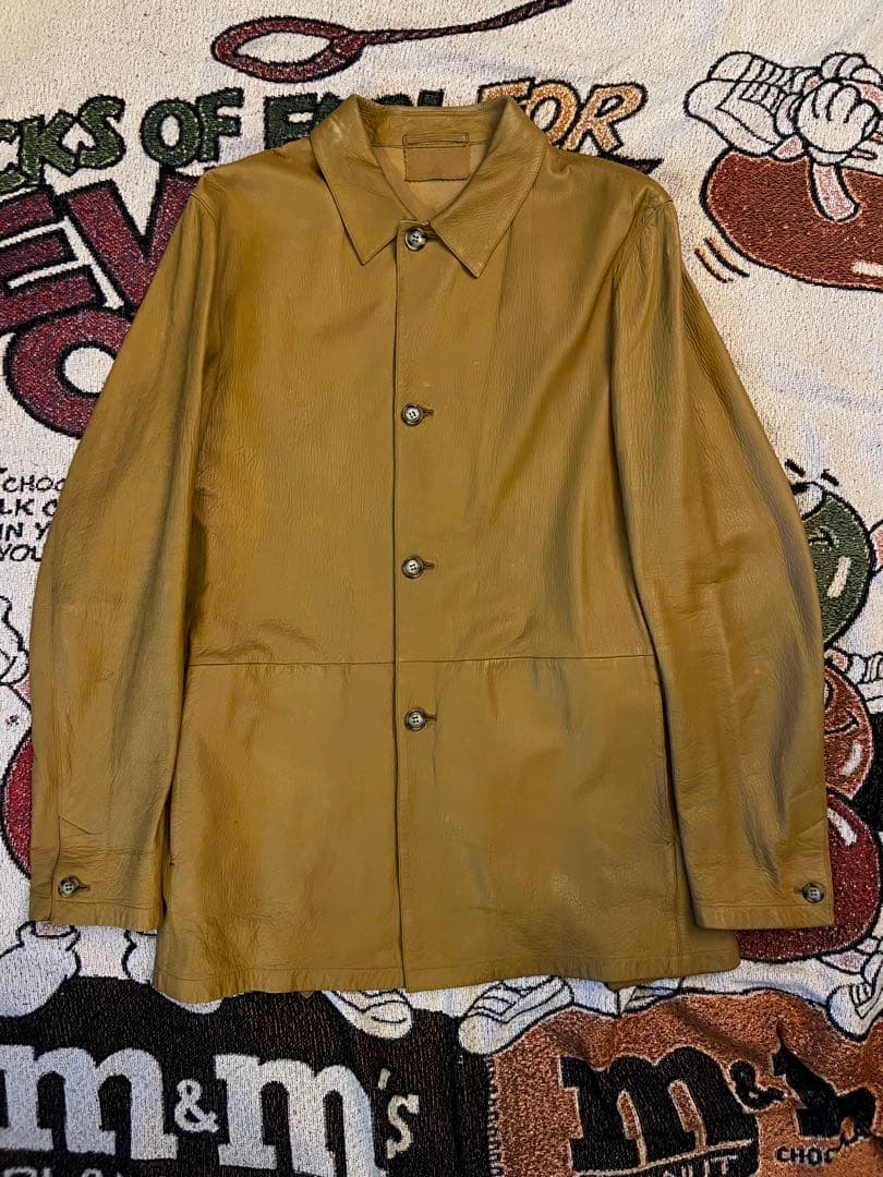 PRADA ヴィンテージ　レザージャケット　レザーカーコート