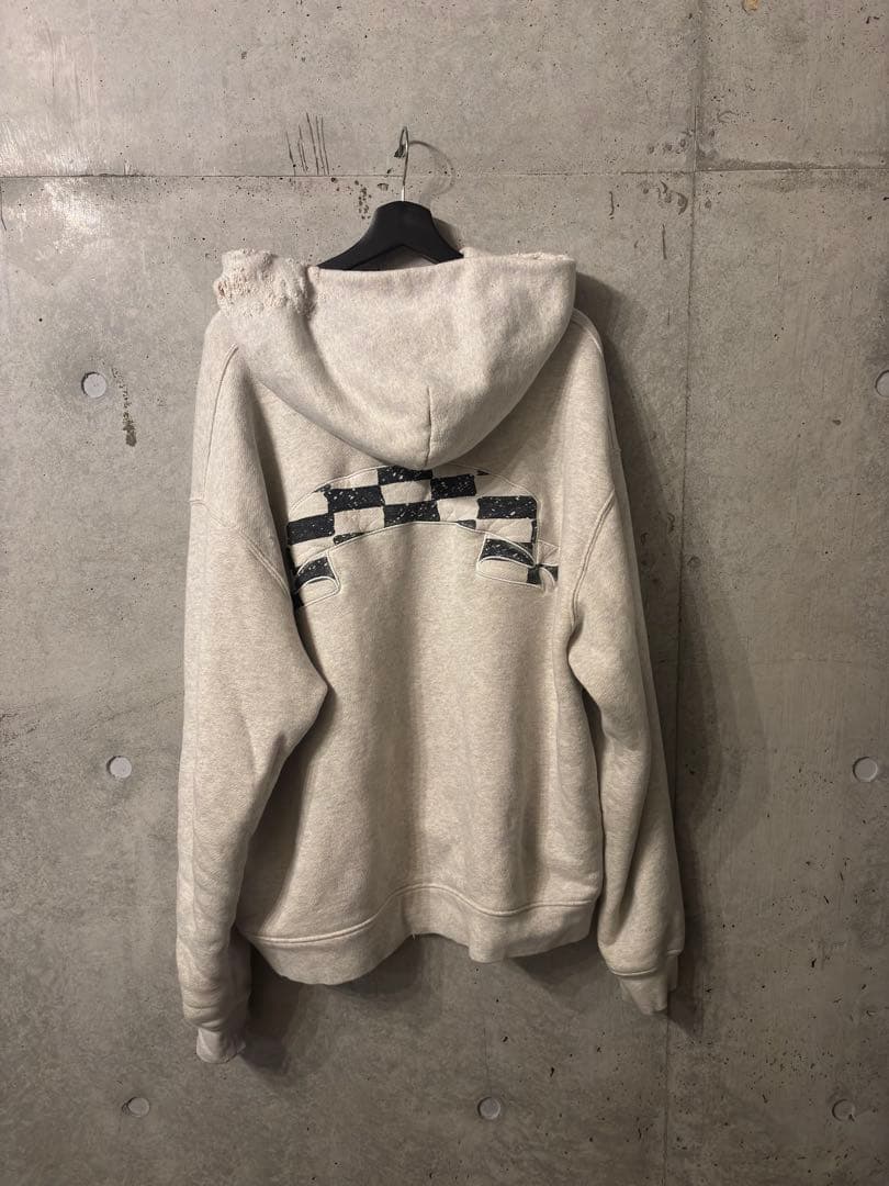 トップス ASKYURSELF / checkered banned hoodie