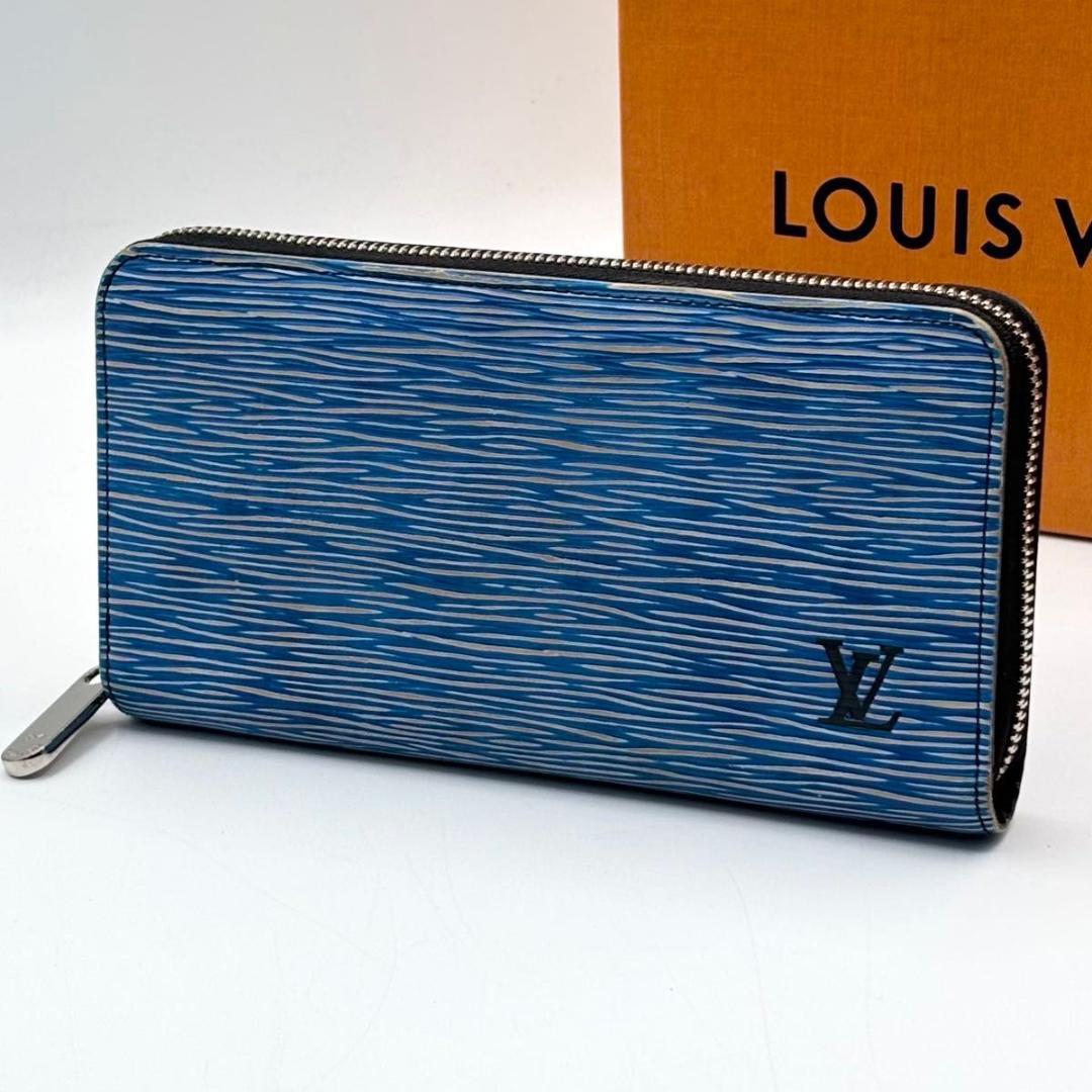 極美品 保存箱袋付属 新型 ルイヴィトン エピ デニム ジッピーウォレット 財布 ルイヴィトン) M82958ジッピー・ウォレット長財布 デニム (Louis