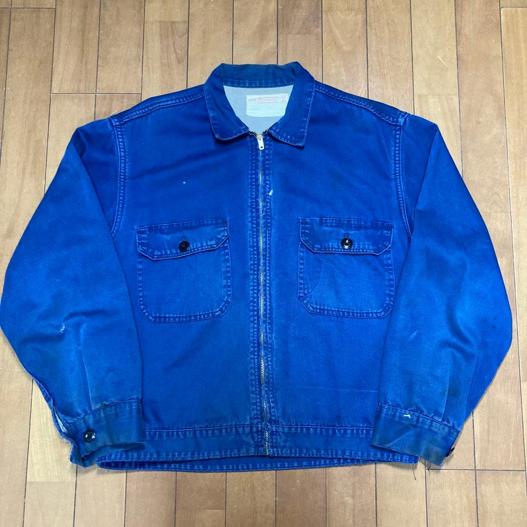 50s 60s ワークジャケット 短丈 TALONZIP 片爪 USA アメリカ