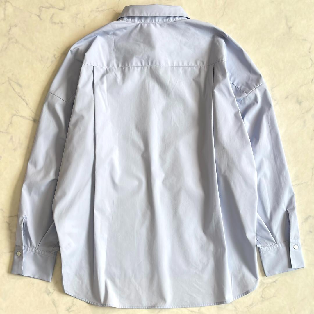 極美品♪ソージュ 現行販売 コクーンシャツ 長袖 水色 サイズM qv1