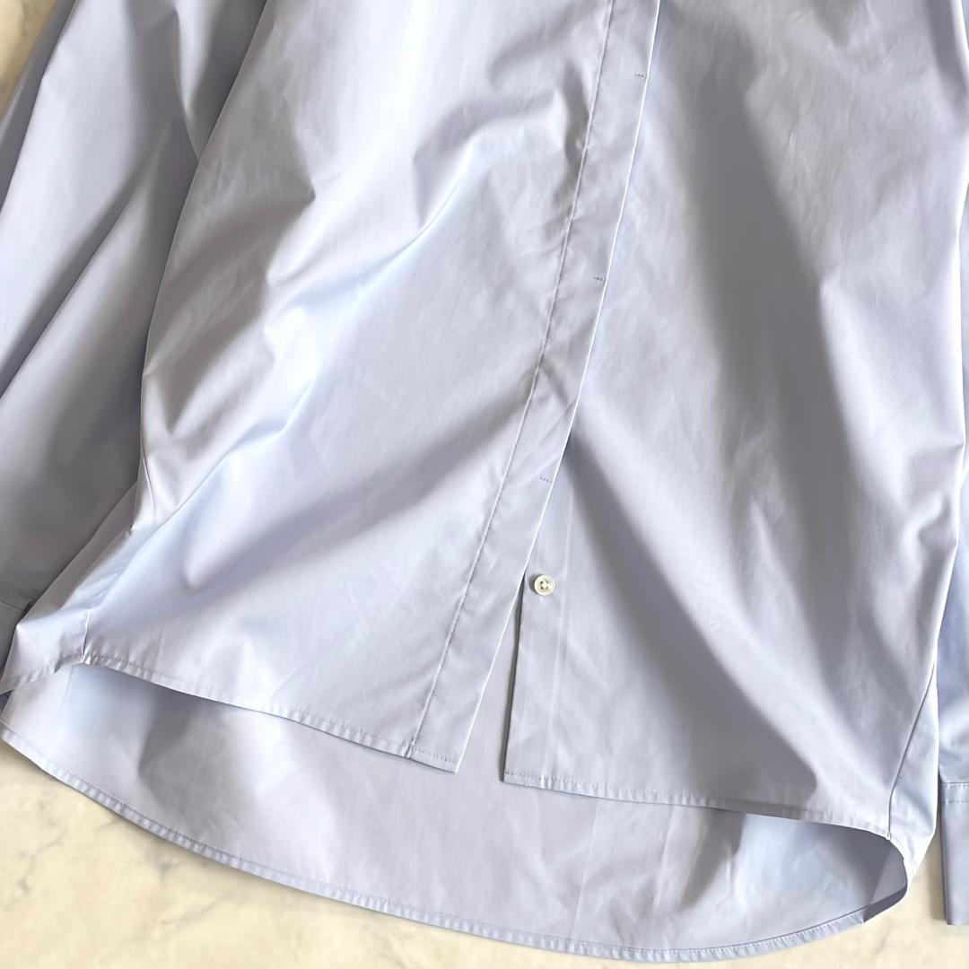 極美品♪ソージュ 現行販売 コクーンシャツ 長袖 水色 サイズM qv1