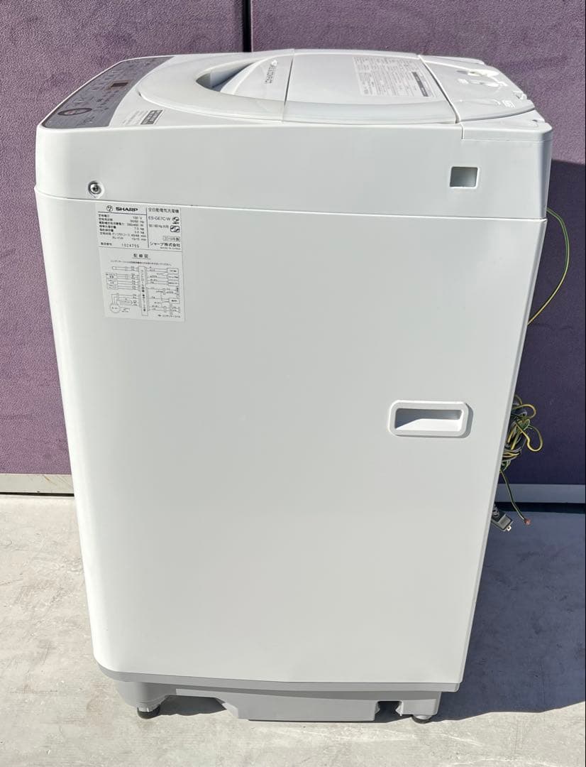 SHARP 7.0kg 縦型洗濯機 本体ES-GE7C-W 2019年