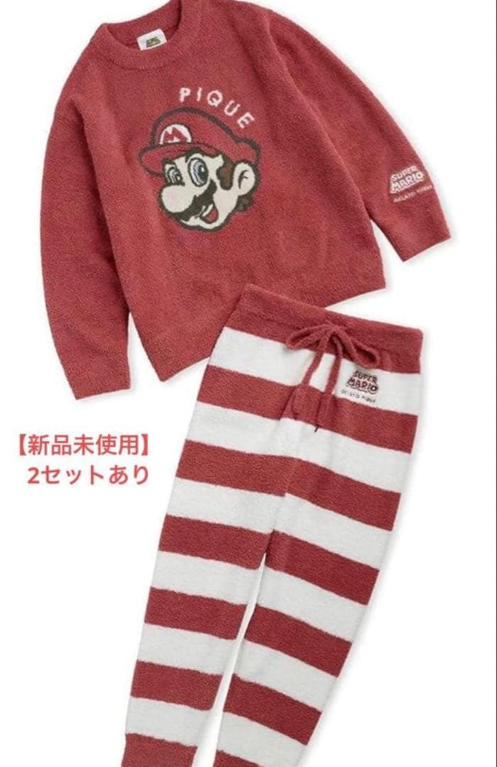 【激レア】 新品未使用 ジェラートピケ マリオ 上下セット ピーチ姫 クリスマス