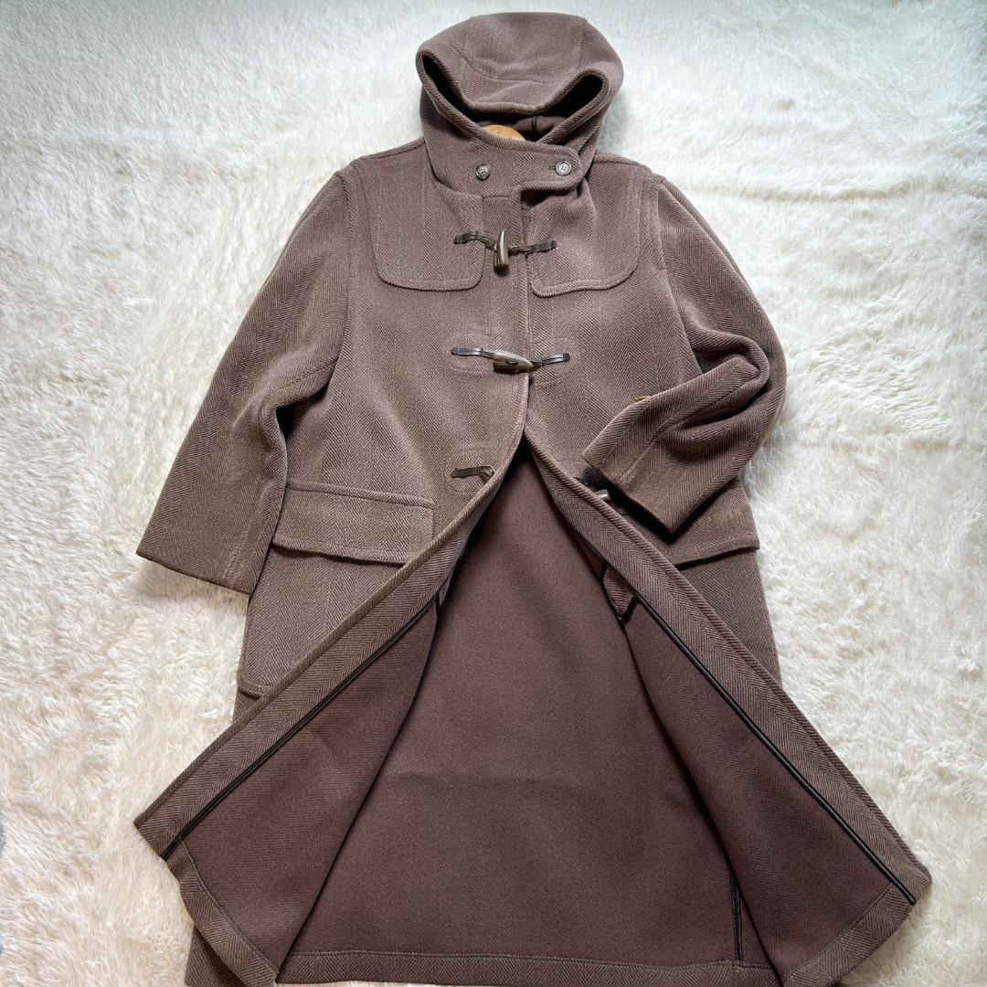 美品✨グローバーオール キングストン ダッフルコート ヘリンボーン L相当 茶