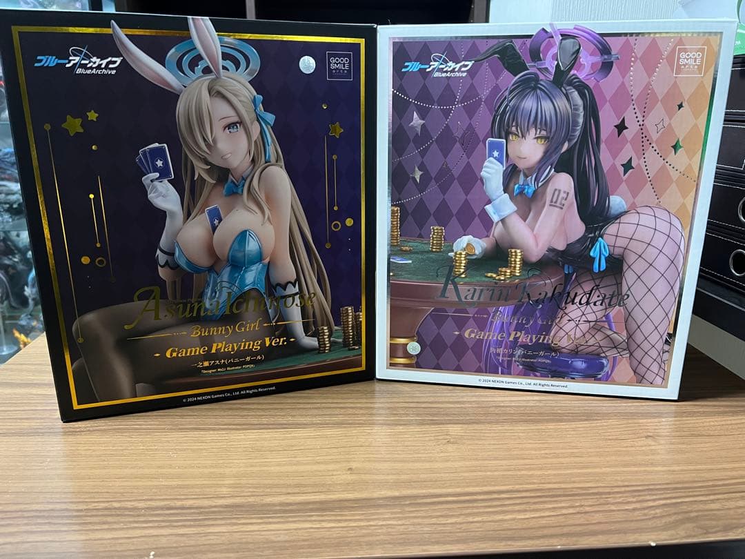 ブルアカ　一之瀬アスナ、角楯カリン　バニーフィギュア　セット売り