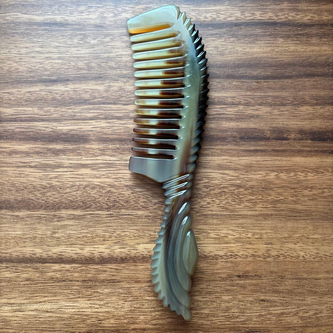 バッファローホーンコーム　ワイドタイプ　ナチュラルホーンコーム　牛角　天然角