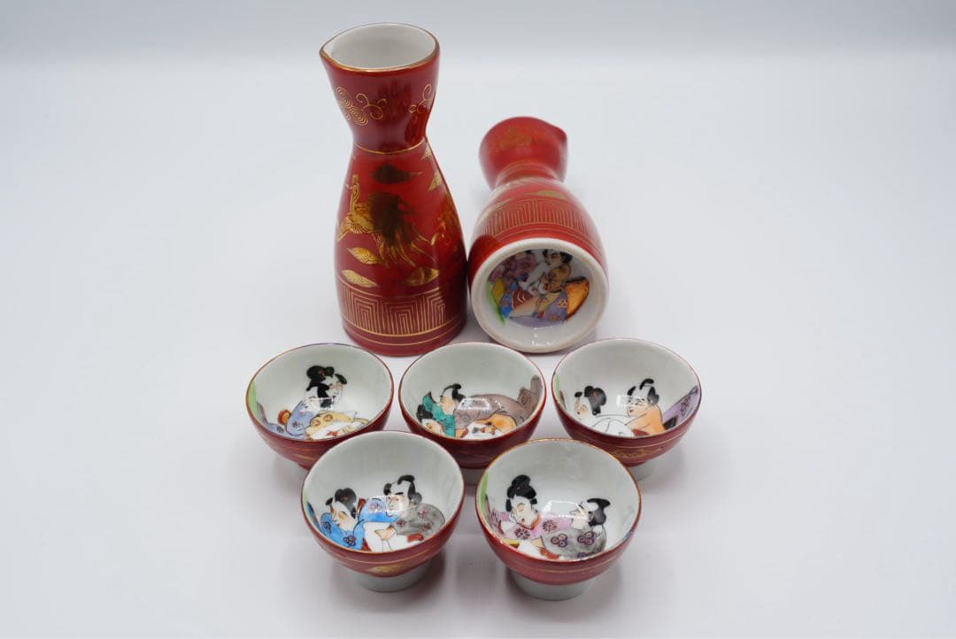 九谷焼　酒器　春画　徳利　お猪口　ぐい呑み　酒器セット