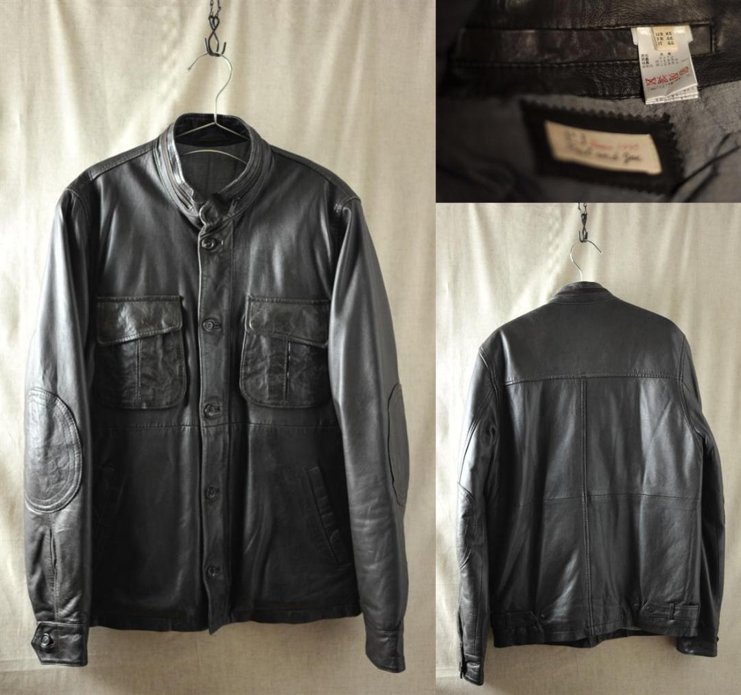 ★ 美品 PAUL&JOE ポール＆ジョー ラムレザージャケットライダース XS 68923_01-1.jpg