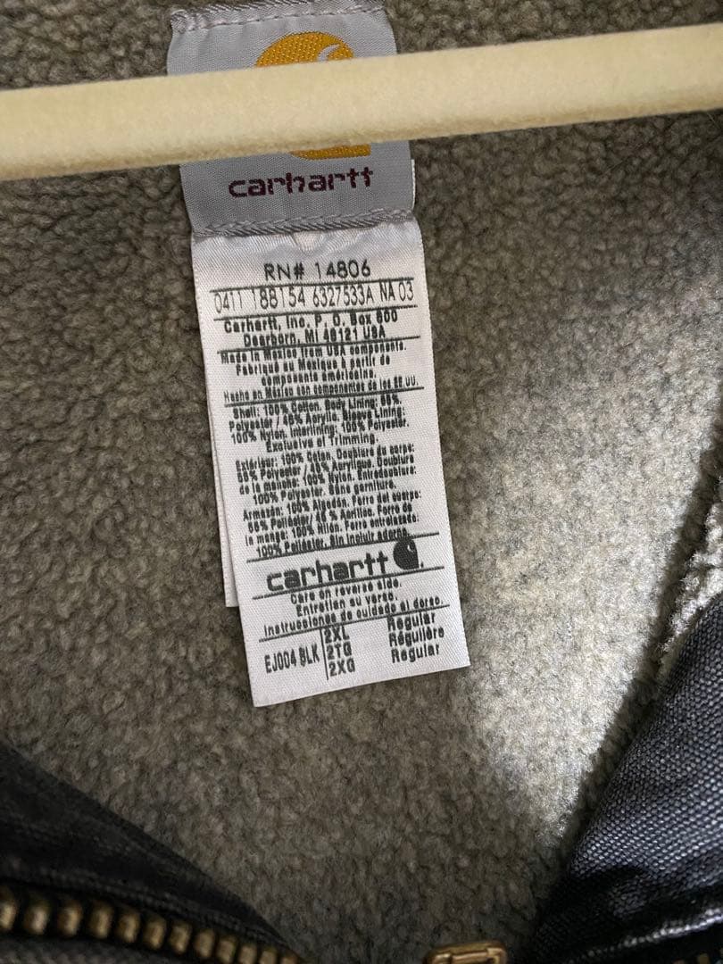 鬼フェード】00s Carhartt アクティブジャケット 裏地ボア 墨黒 - メルカリ