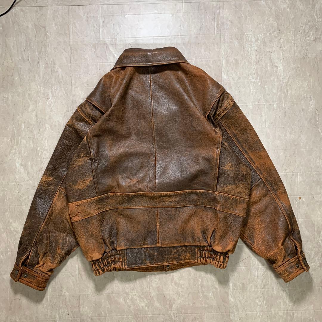 鬼エイジング A-2 レザーフライトジャケット 本革 短丈 レザーボンバー
