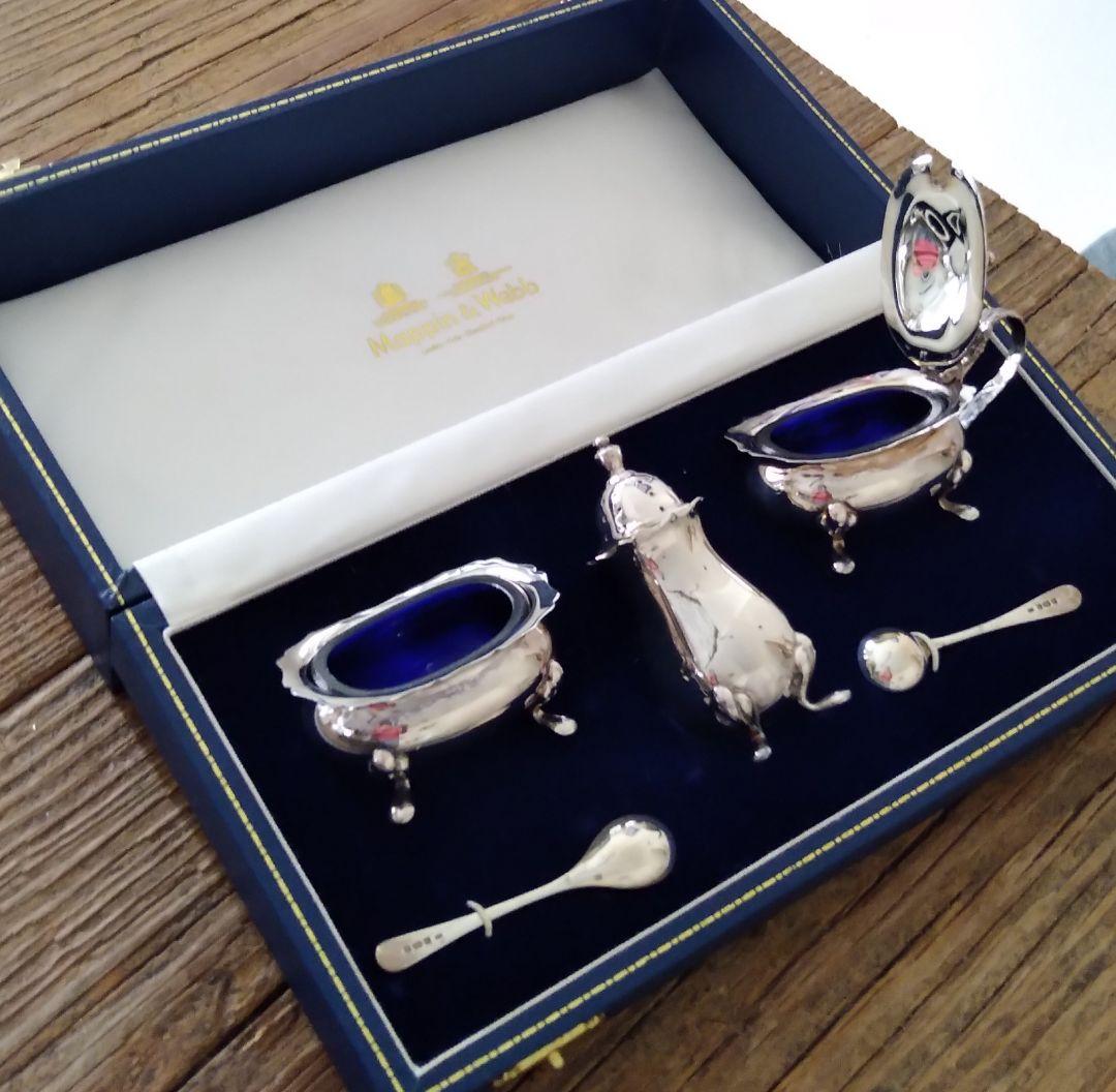Mappin & Webb Silver Condiment Set