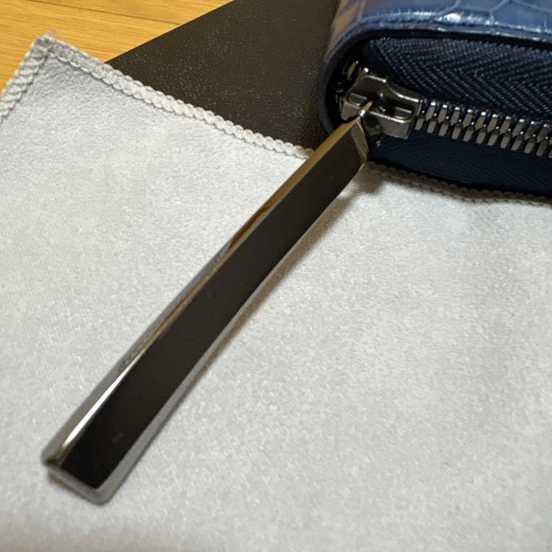 池田工芸 藍染めクロコ ラウンド ビッグウォレット - メルカリ