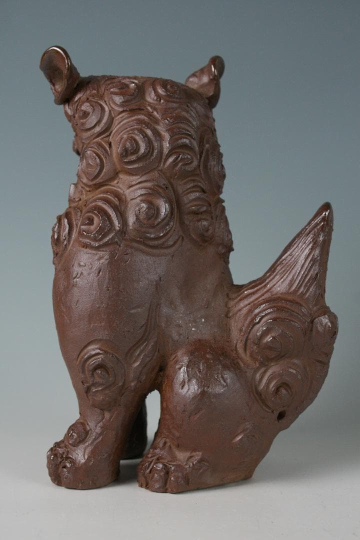 人間国宝一門 金城敏徳 作 南蛮焼〆立シーサー（大）1対 - メルカリ