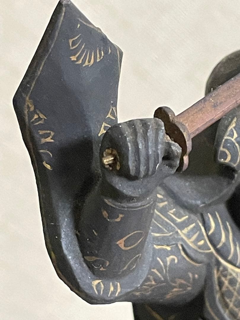 ☆極上時代彫り☆妙見菩薩/木彫/木造/金泥/玉眼/仏像/置物/武士/仏教