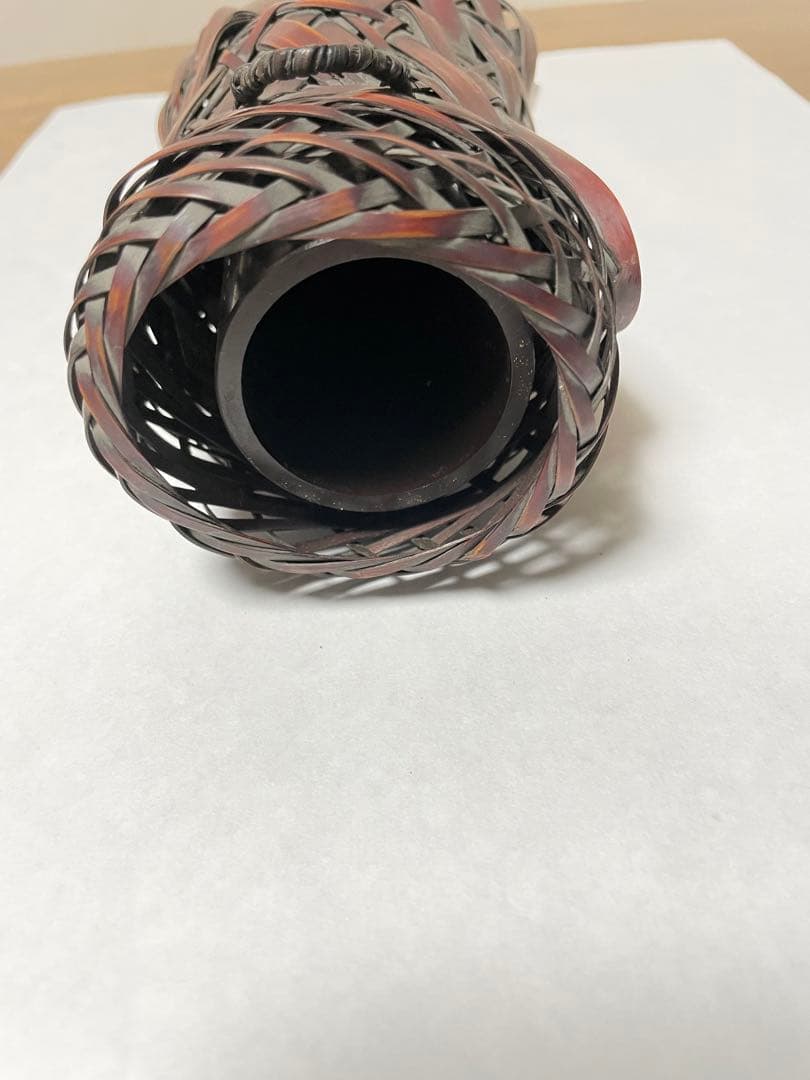 値下げ‼️ 竹花入 ‼️竹山作 ‼️竹製 蝉籠 花入 花籠