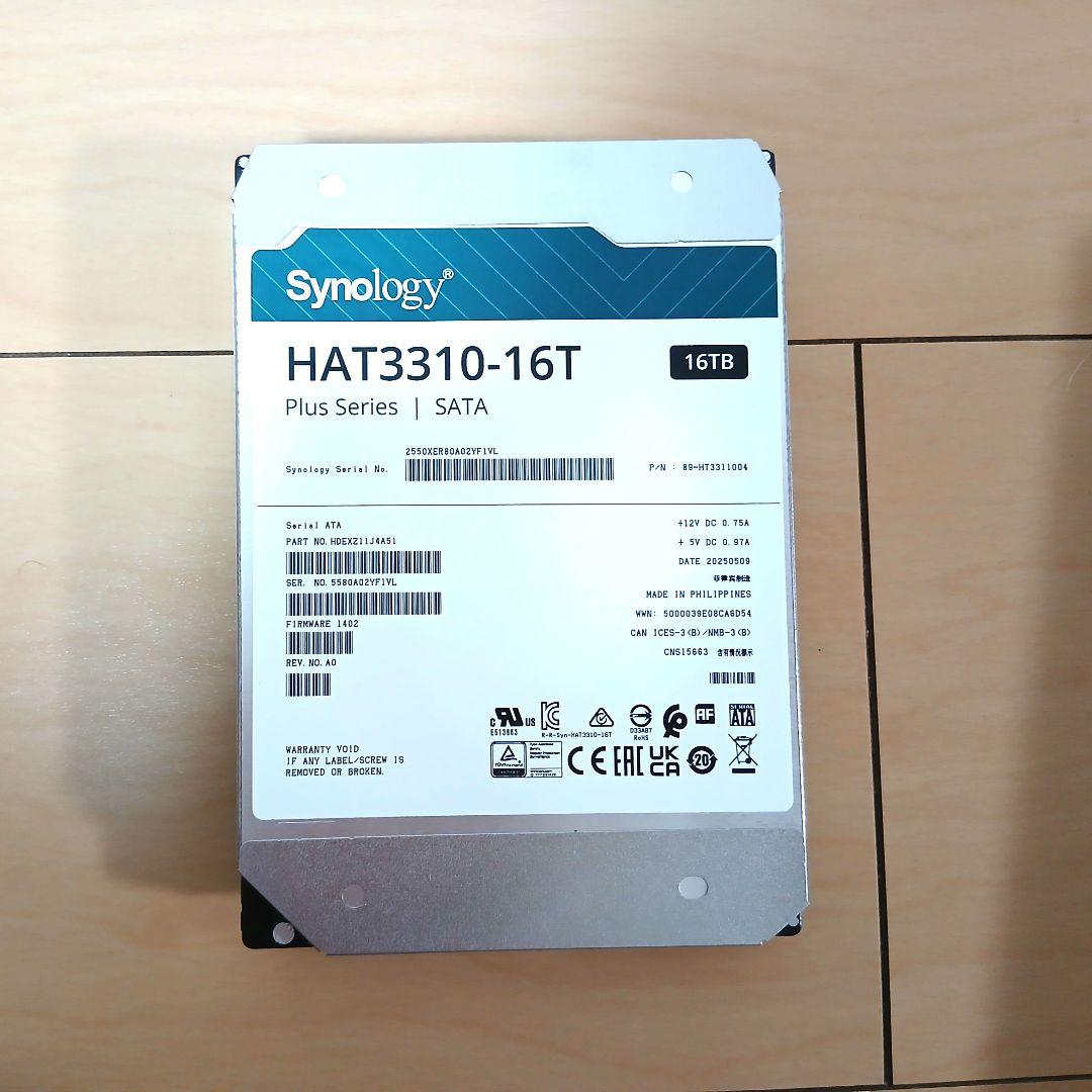 Synology HAT3310 16TB HDD 新品未使用、開封済