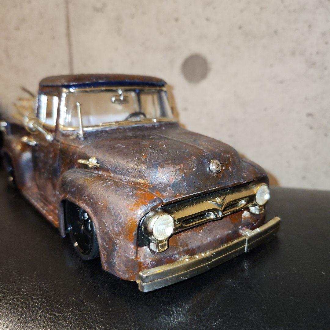 1956年　F100 パンプキン　ラット　カスタム　1/18サイズ