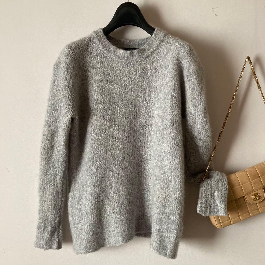 ジェームスパース＊ふわとろカシミヤ80％ 詰まったクルーネックブークレーニット JAMES PERSE（ジェームスパース） セーター ニット カシミヤ ラグラン