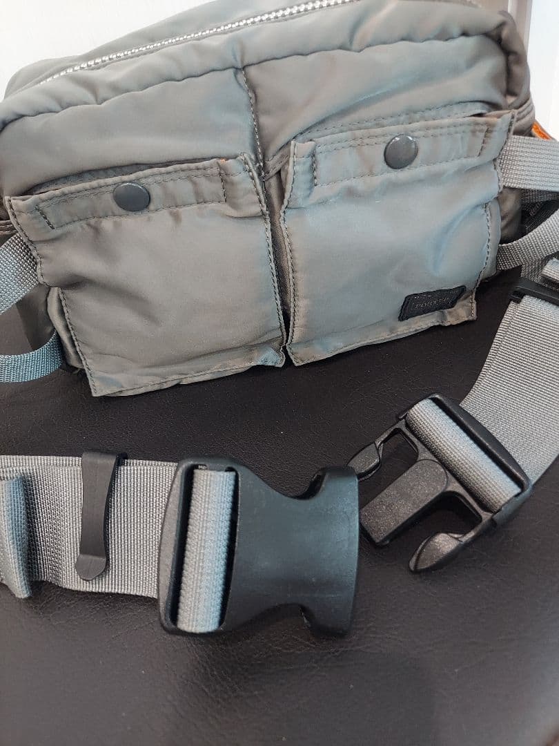 PORTER ボディバッグ グレー タンカー 廃盤 ショルダーベルト 2ウェイ