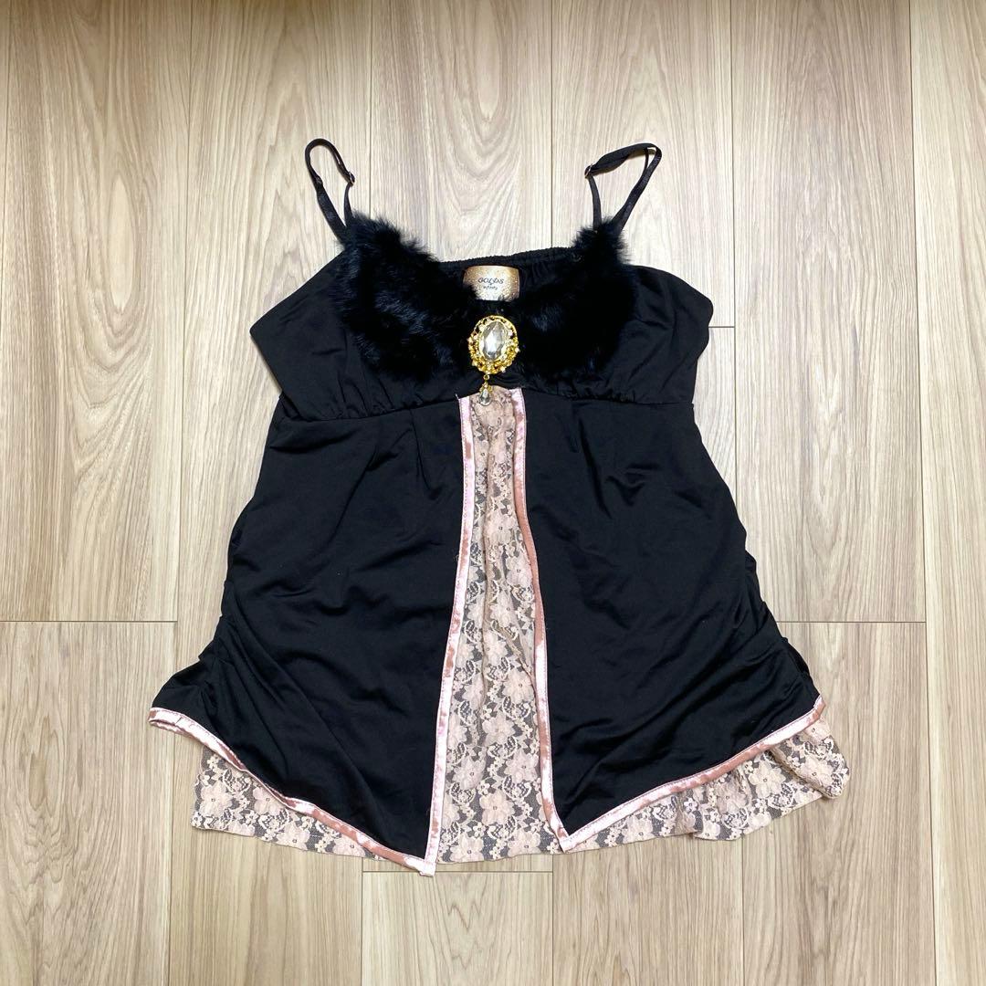 ⭐*️様 ゴールズインフィニティー　姫系　キャミソール rienda | 【AKB48 平田侑希さん着用】エンブロイダリーチュールフレア