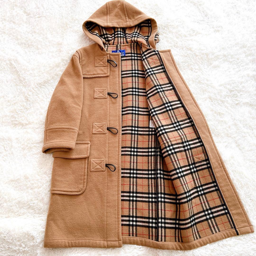 【美品】バーバリーズ オブ ブルーレーベル　ダッフルコート　ロング　ノバチェック