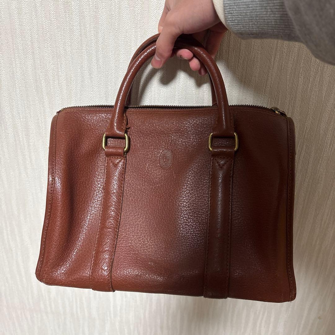 ポロラルフローレン ミニボストンバッグ　ハンドバッグ レザー 本革