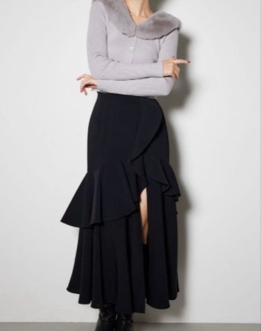 値下げ⭕️rienda フリルスリットハイウエストスカートショートパンツ Mサイズ