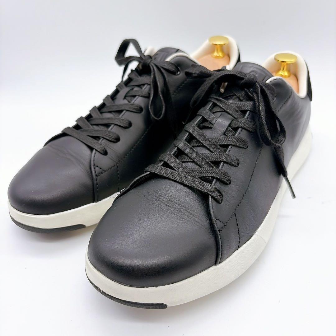 【りすす】COLEHAAN コールハーン 27.5 レザースニーカー 黒