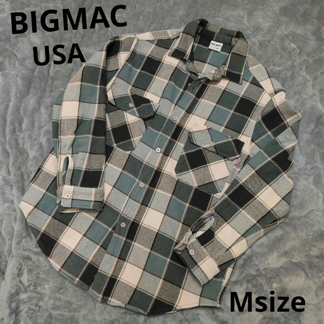 BIG MAC チェック柄ネルシャツ Mサイズ