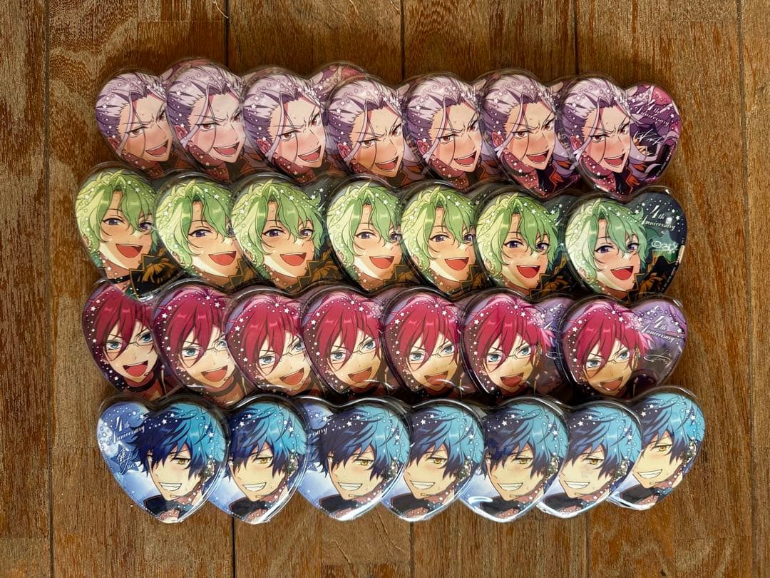 あんスタ　Eden 痛バ　缶バッジ　ビックハート缶