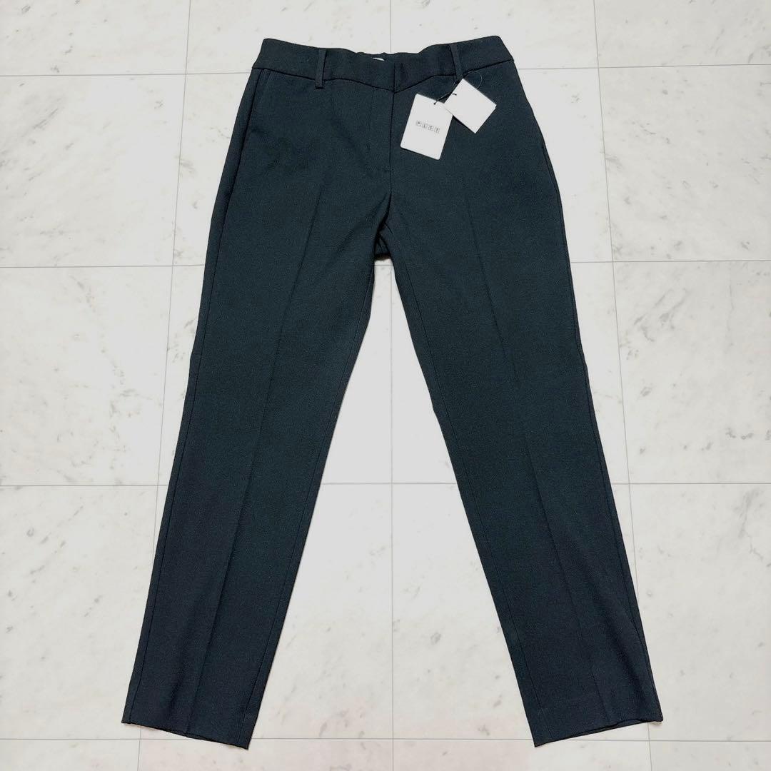 《美品》PLST パンツスーツセットアップ ノーカラー ブラック L パンツ新品
