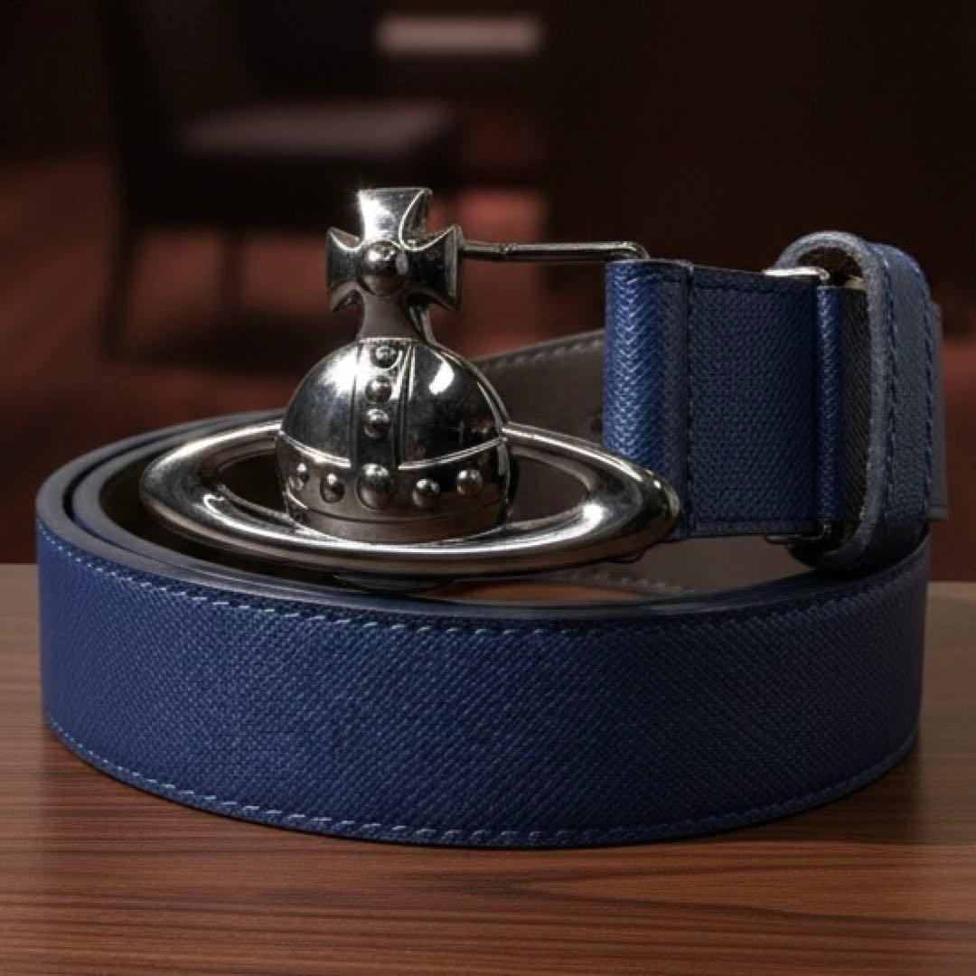 美品✨ヴィヴィアンウエストウッド　オーブロゴ　ベルト　レザー　ネイビー Amazon | [(ヴィヴィアン ウエストウッド)Vivienne Westwood