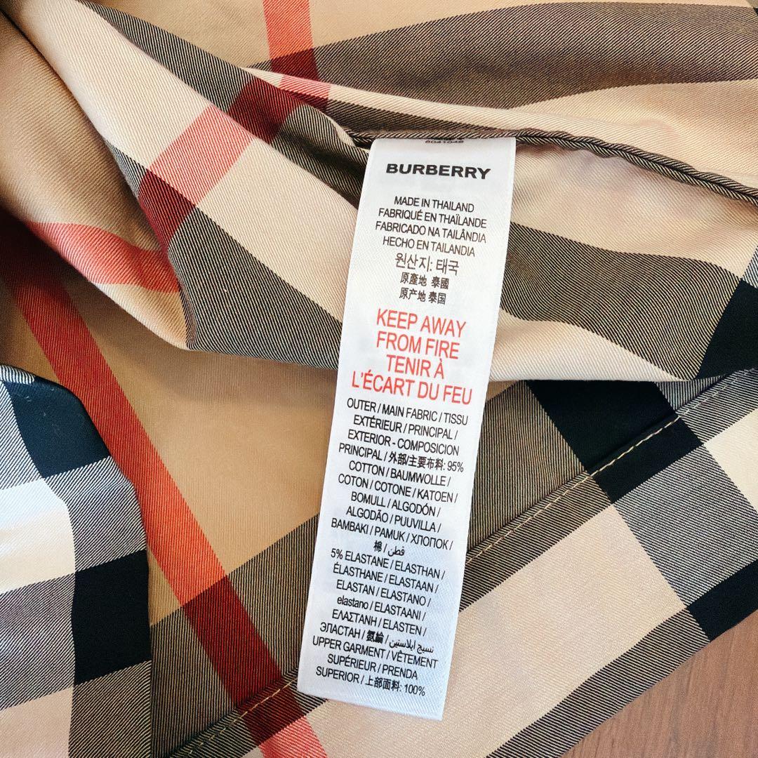 バーバリー 半袖 ドッキングワンピース チェック 14Y 164cm キッズ