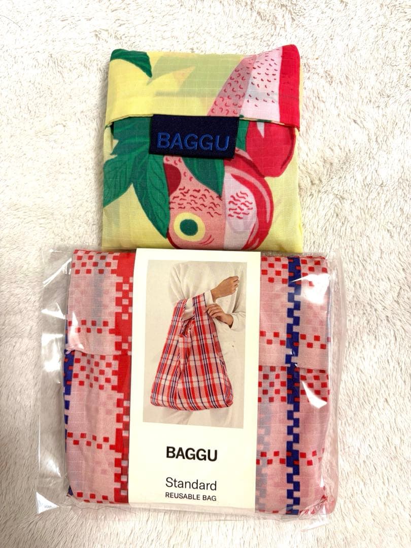 BAGGU ホールフィッシュ　チェックマーケット　エコバッグ　セット