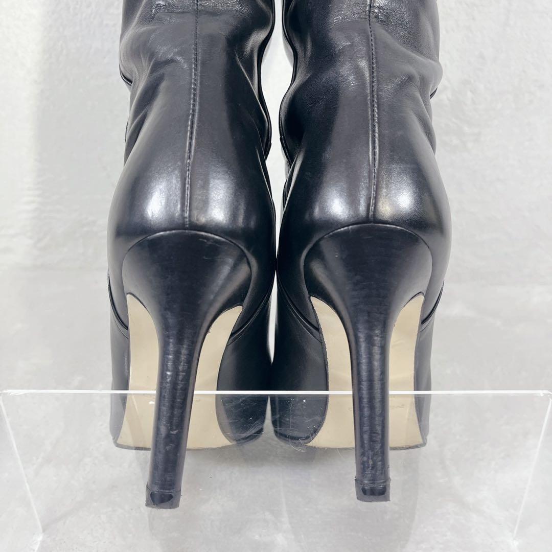 定価13万❗️ペリーコ METRO ロングブーツ 8cm BLACK 38 - メルカリ